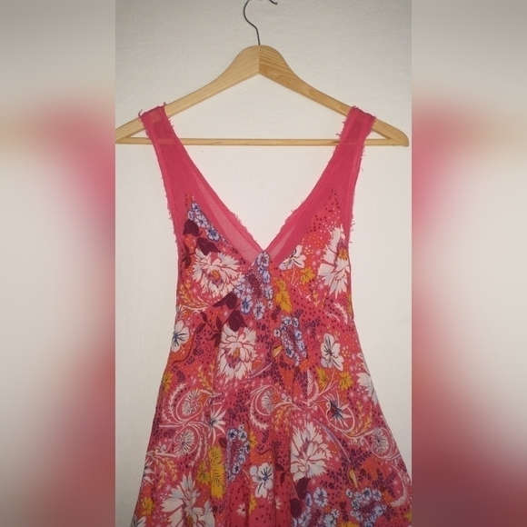 Free People Longwood Printed Slip Dress Fairycore Cottagecore 90's Small - Picture 4 of 5